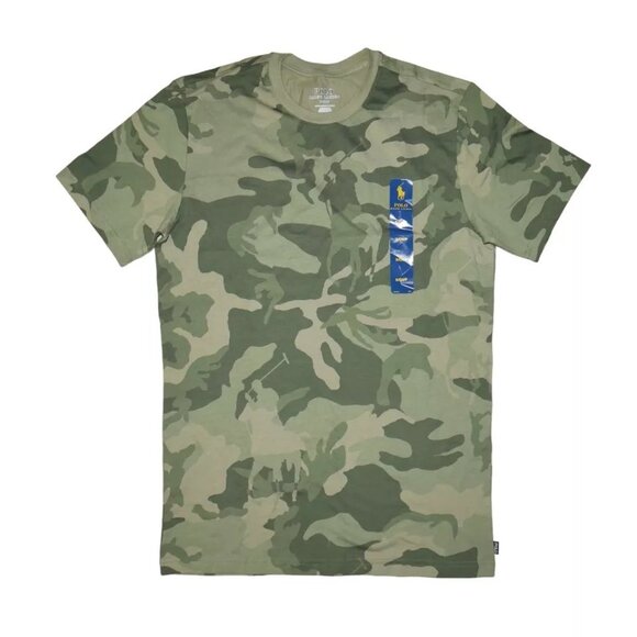 Polo Ralph Lauren Pony T-Shirt Men's Sizes S M Camo Army Olive Green Lightweight - Picture 4 of 8